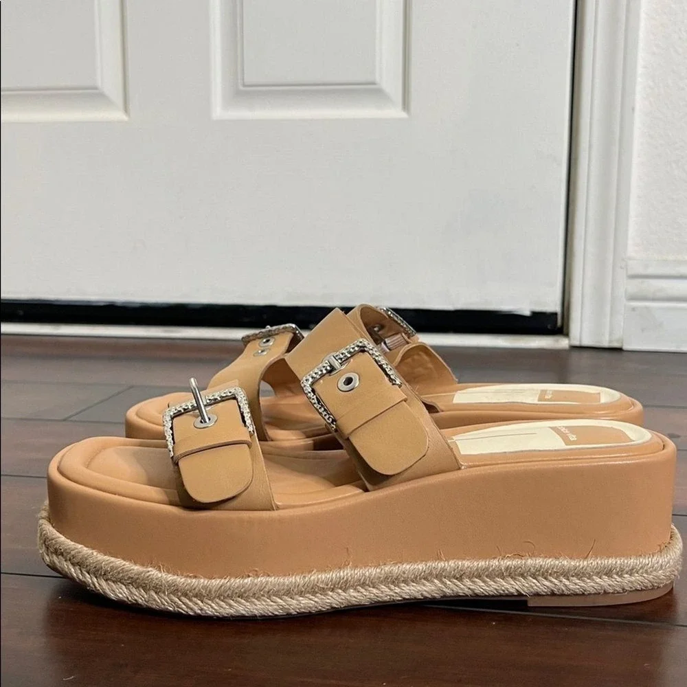 Dolce Vita Women's Canyon Flatform Footbed Espadrille Wedge Sandals size 9.5 New
